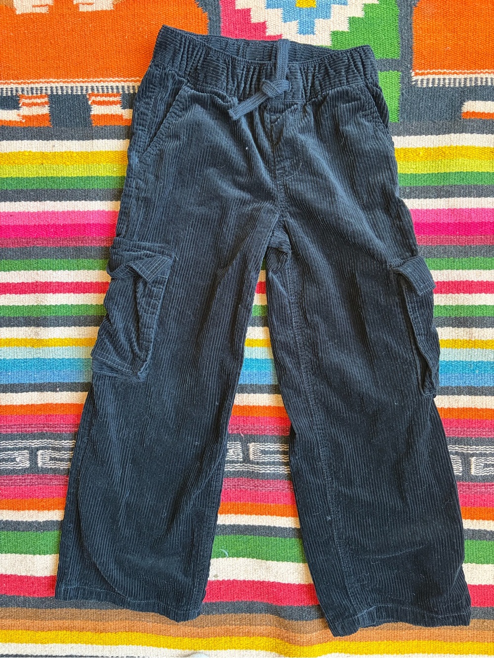 Place Dark Blue Corduroy Cargo Pants for Kids